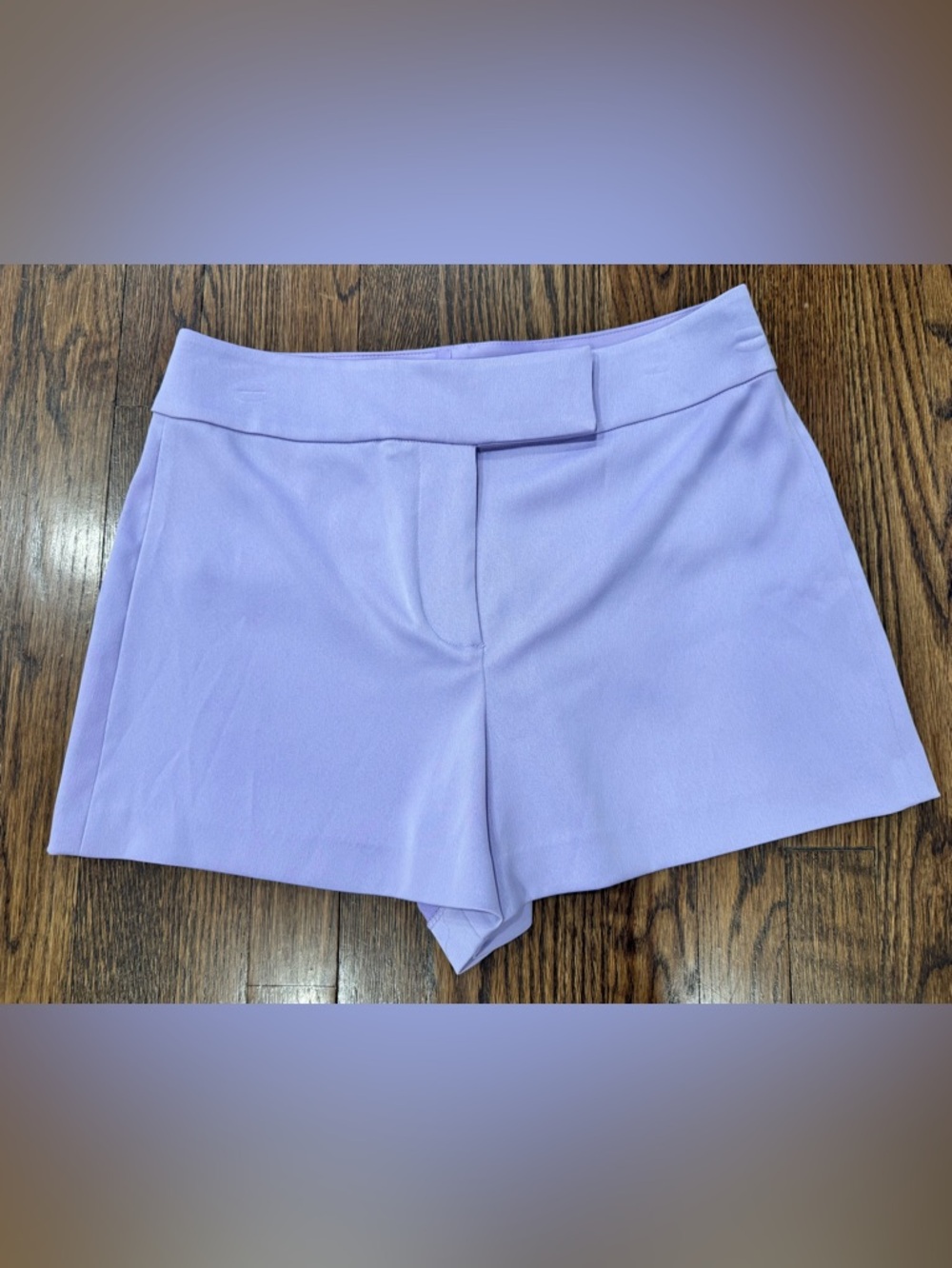 Alice + Olivia Crepe Shorts US 12 Mara Lilac High Waist Suit Tailored Bermuda